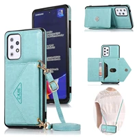 crossbody strap phone case for samsung galaxy a52 a72 a42 a32 a12 a71 a51 fashion folio card slot pu leather wallet cover case