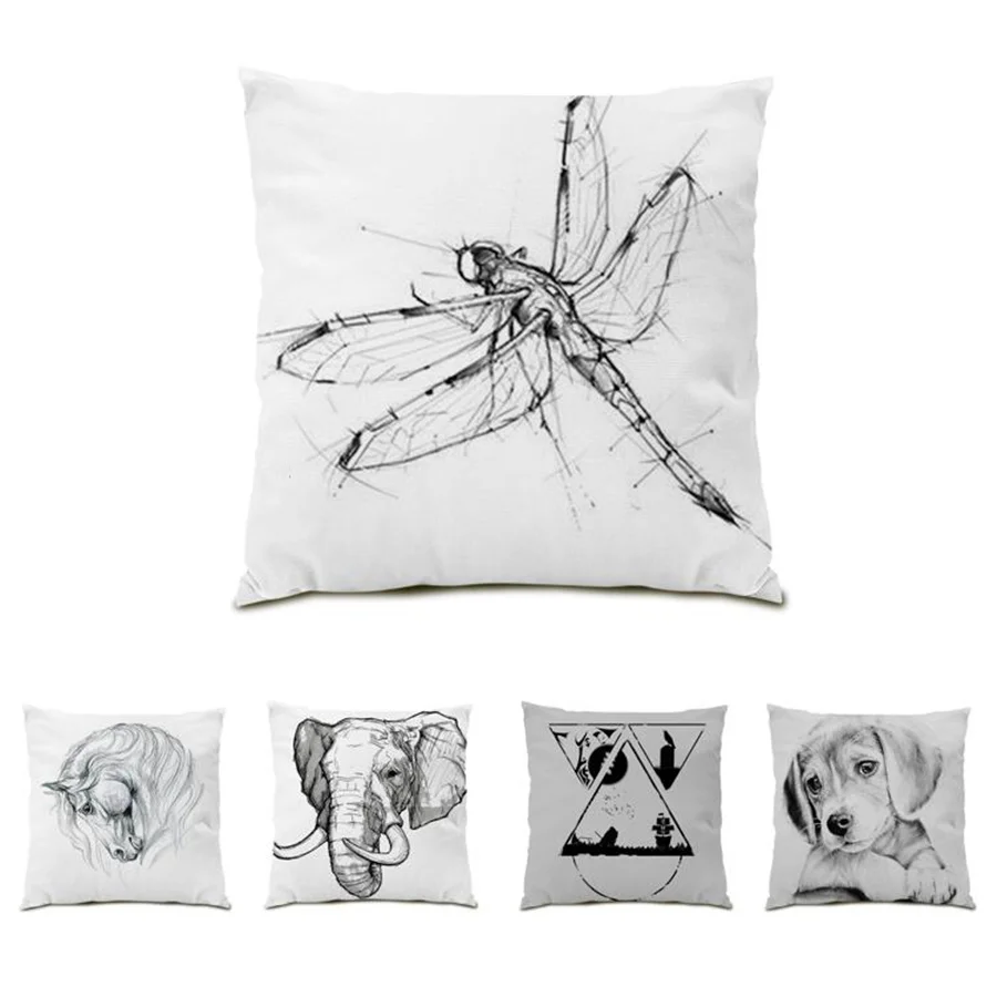 

Pet 45x45 Cushions Covers Animal Pictures Cushion Cover 45x45cm Velvet Pillowcase Christmas Decoration Home Decor Cute E0165