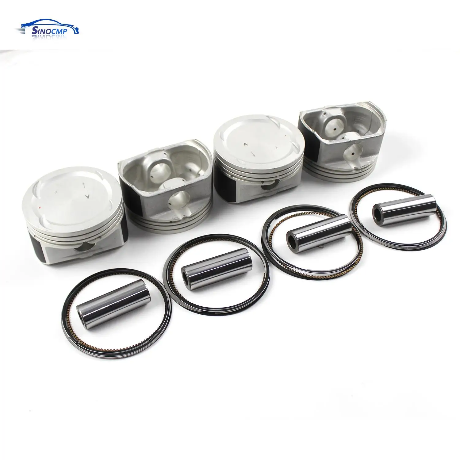 Фото 4 комплекта поршней и колец двигателя подходит для Hyundai Kia G4KC 2.4L 2004-2008 годов 23410-25211, запасные части для двигателя автомобиля, аксессуары №1