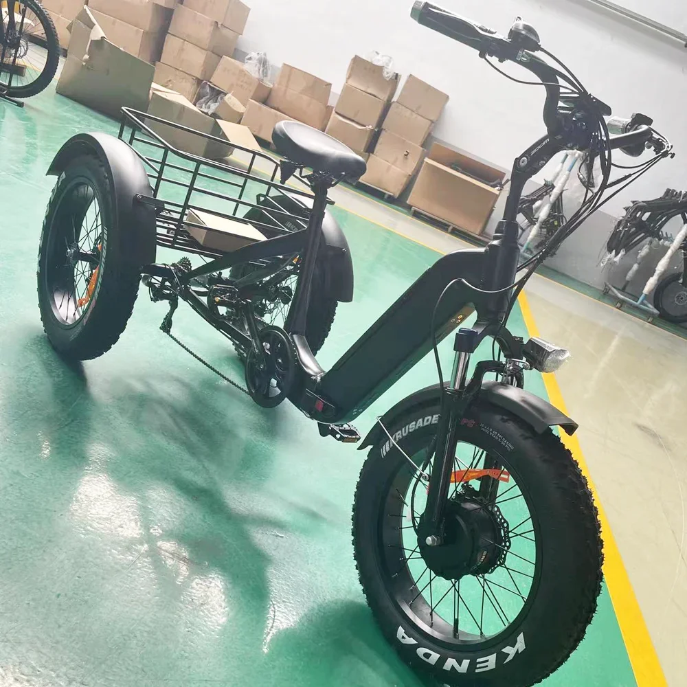 Фото Трехколесный электрический трехколесный велосипед для взрослых Joyebikes Home Utility в винтажном стиле, 48 В, 500 Вт №3