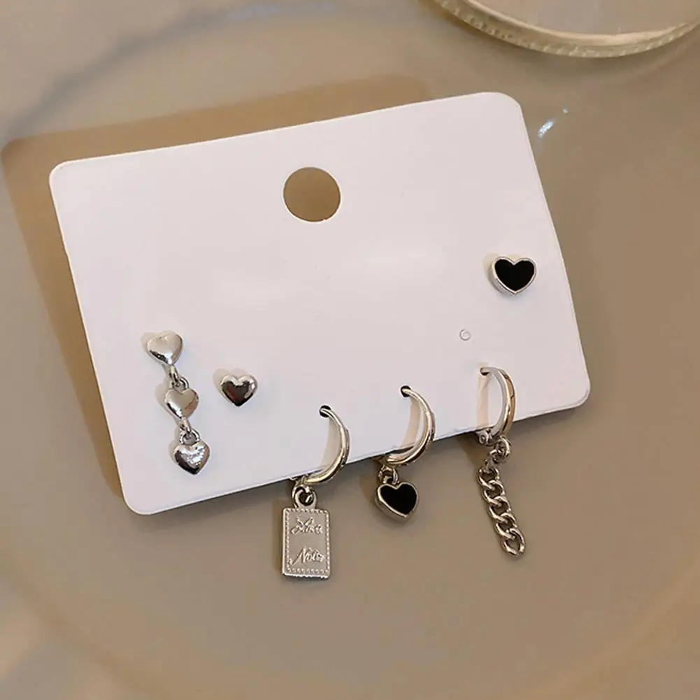

2022 New Korean Contracted Small Senior Fine Earrings Geometric Asymmetric Women Trend Push-back Stud Earrings Jewelry