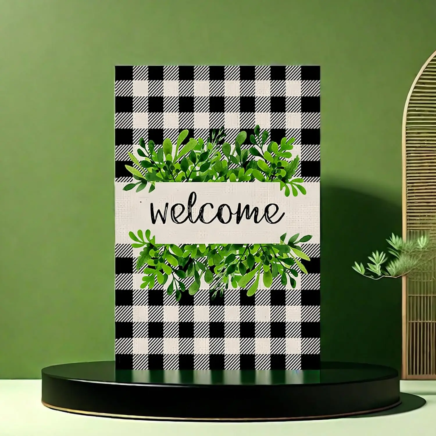 GGCC 7 FALG 12x18 дюймов Патио газон и сад уличные флаги - Добро пожаловать Зеленый