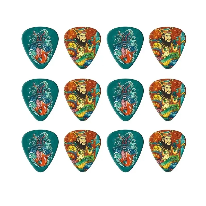 

10PCS 0.71mm 1.0 high quality guitar picks two side pick instruments dog style earrings DIY Mix pick guitar accessories