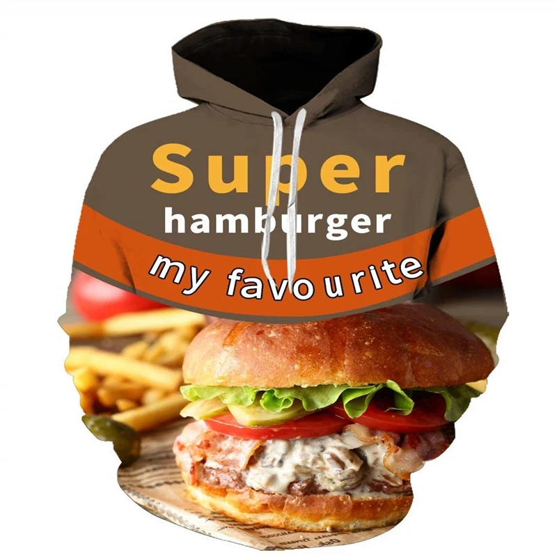 

2023 Autumn New 3d Peanut chocolate Print Men's Hoodies Cool Fashion Pullover Tops Casual Long Sleeve Hip Hop Streetwear for Men