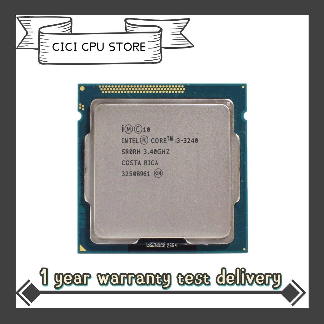 

original Intel I3 3240 Processor Dual-Core 3.4GHz LGA 1155 TDP 55W 3MB Cache i3-3240