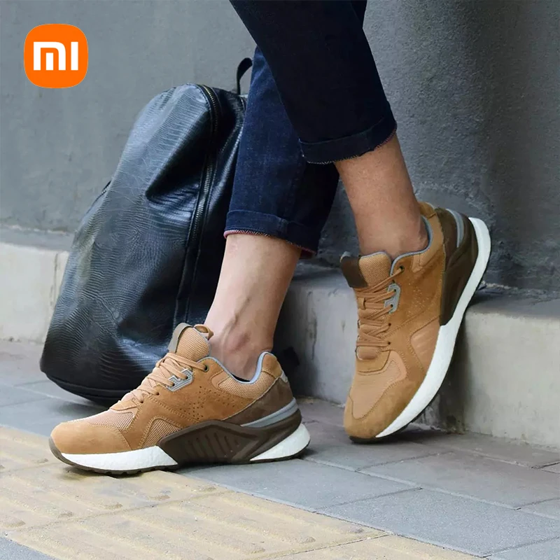 

Original Mijia Retro Sneaker Shoes Running Sports Genuine Leather Durable Breathable Sports Shoes For Outdoor Sport