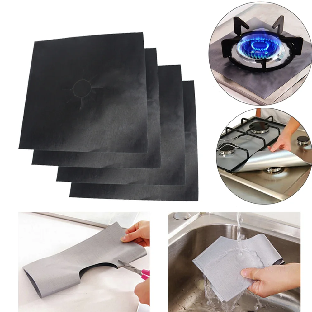 

Protector Gas Stove Liner Burner Cooktop Cover Oven Stick Non Stovetop Stoveguard Sheets Protectors Liners Kitchen accessories