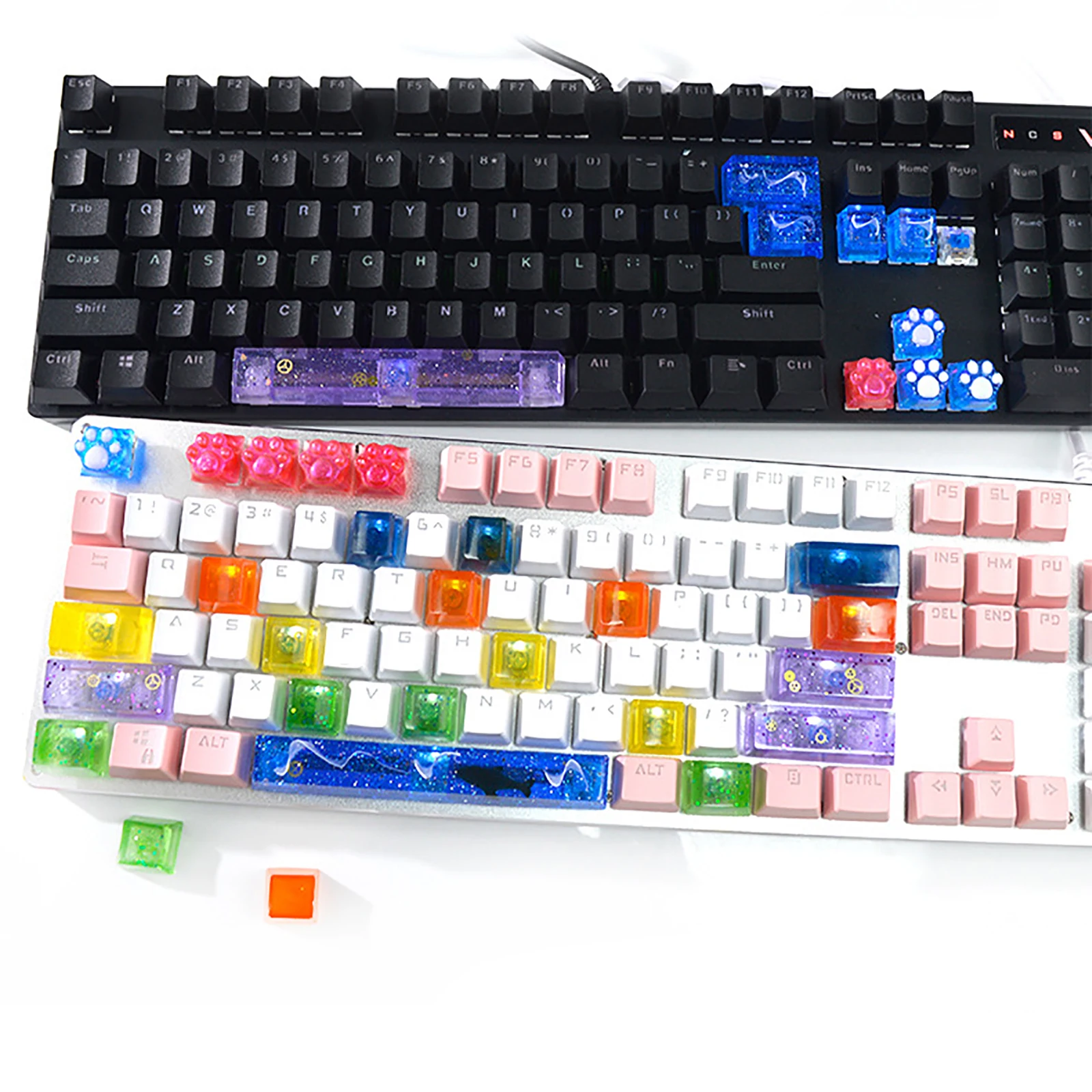 

Keycaps Resin Mold Set DIY Handmade Keycaps Epoxy Resin Casting Molds Set for Mechanical Gaming Keyboard Polymer Clay Crafts