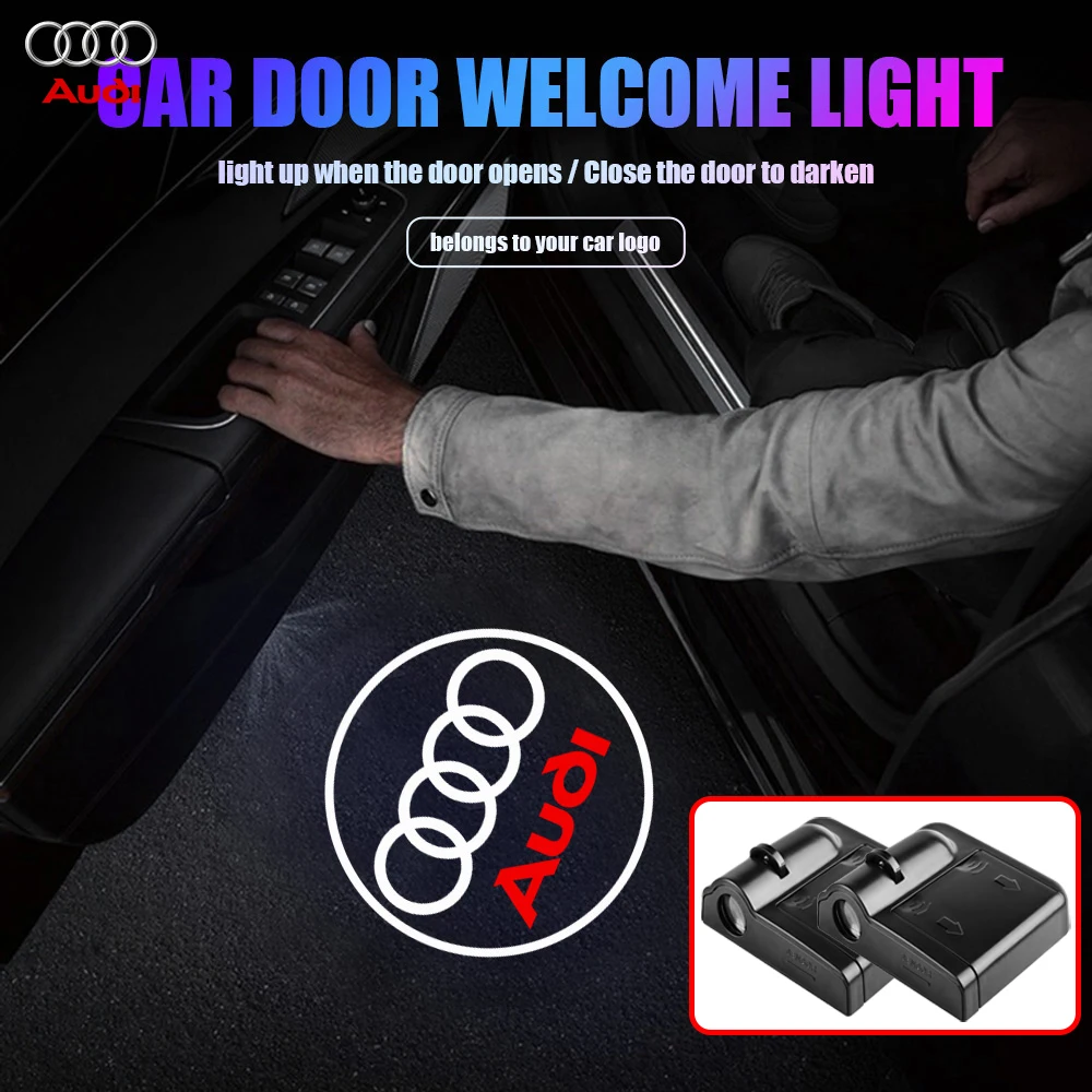 1/2/4 шт. HD дверь автомобиля приветственный свет светодиодный беспроводной