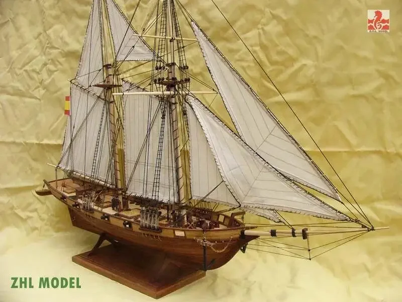 Unicorn Halcon 1840 Масштаб 1/48 750 мм 30 дюймов Набор деревянной модели корабля