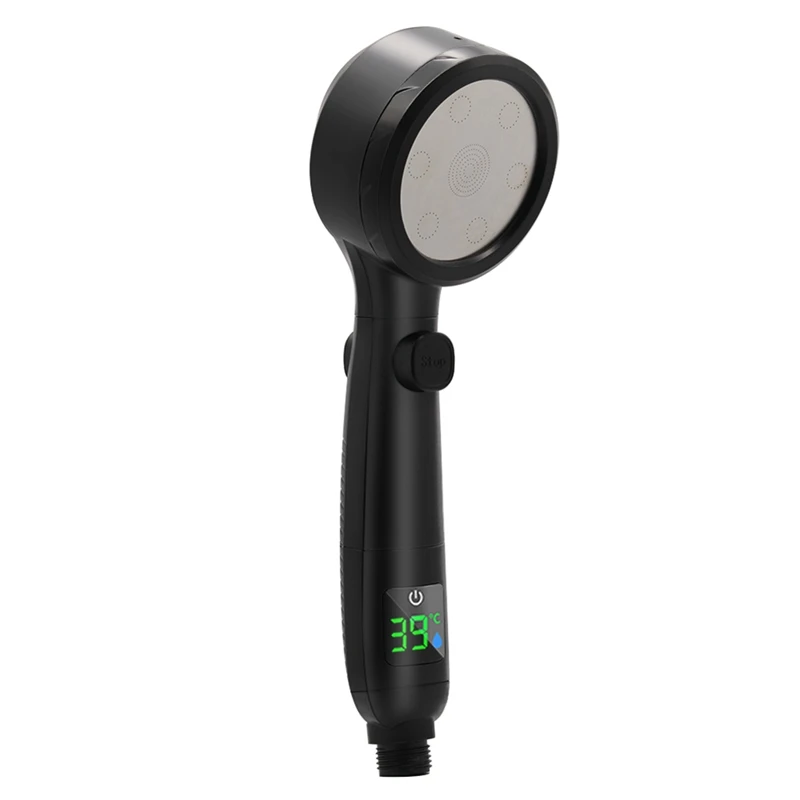 

Hot Shower Head Water-Saving Rain Shower Head 4 Model Jet Types Shower Head With Digital Temperature Display