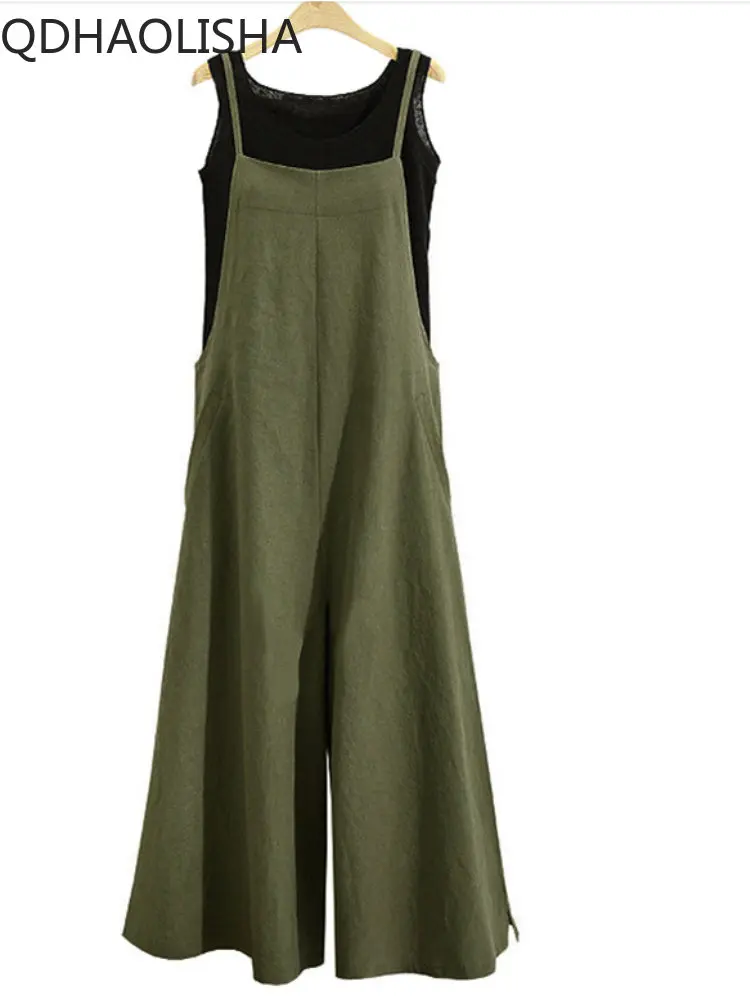 

Женский комбинезон с широкими штанинами, однотонный Свободный комбинезон с широкими штанинами, весна 2023