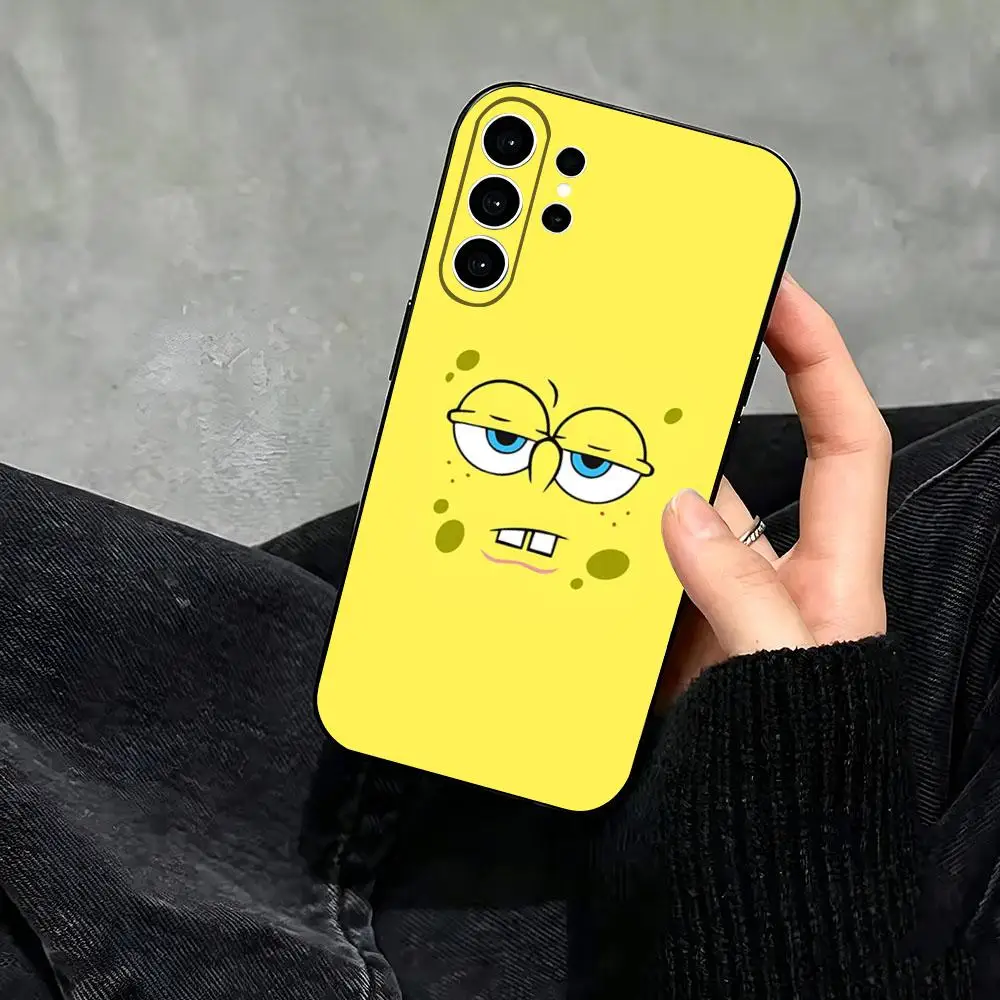 Фото Мультяшный милый забавный чехол для телефона F-FACE S-SpongeBob для Samsung S26 S25 S24 S23 S22 FE S21 Plus S20 Ultra, черный, мягкий №5