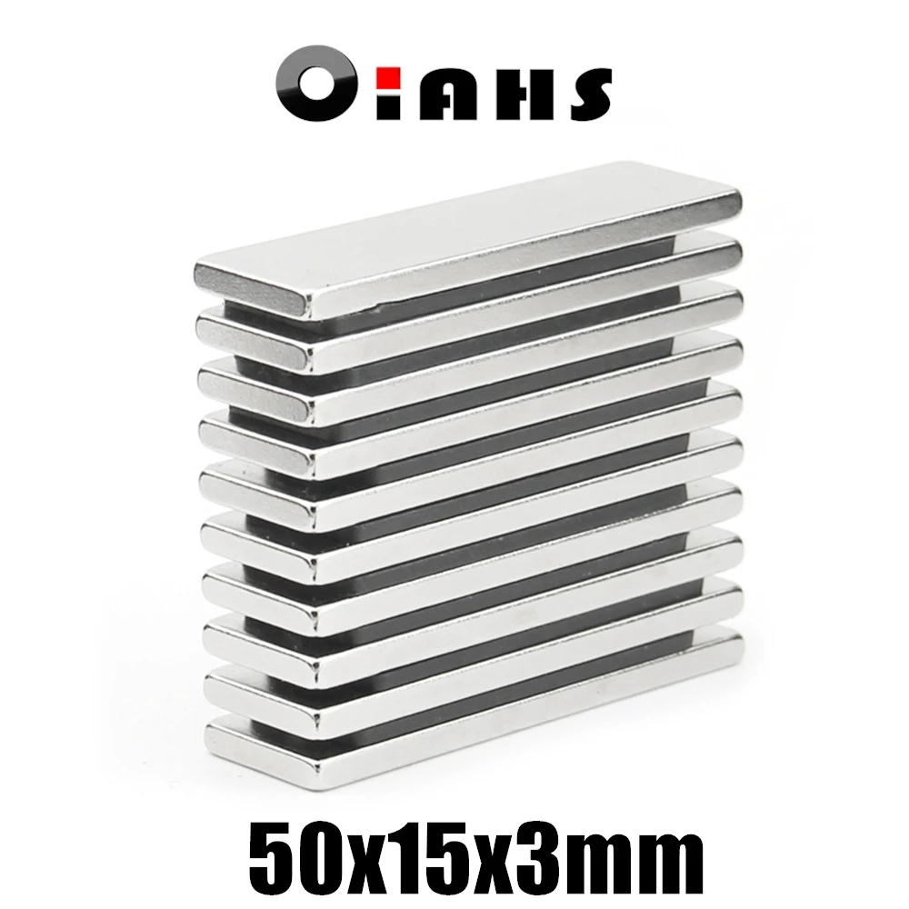 

Супермощный редкоземельный блок, неодимовый магнит NdFeB N35 50*15*3 мм, 20 шт., 50x15x3 мм