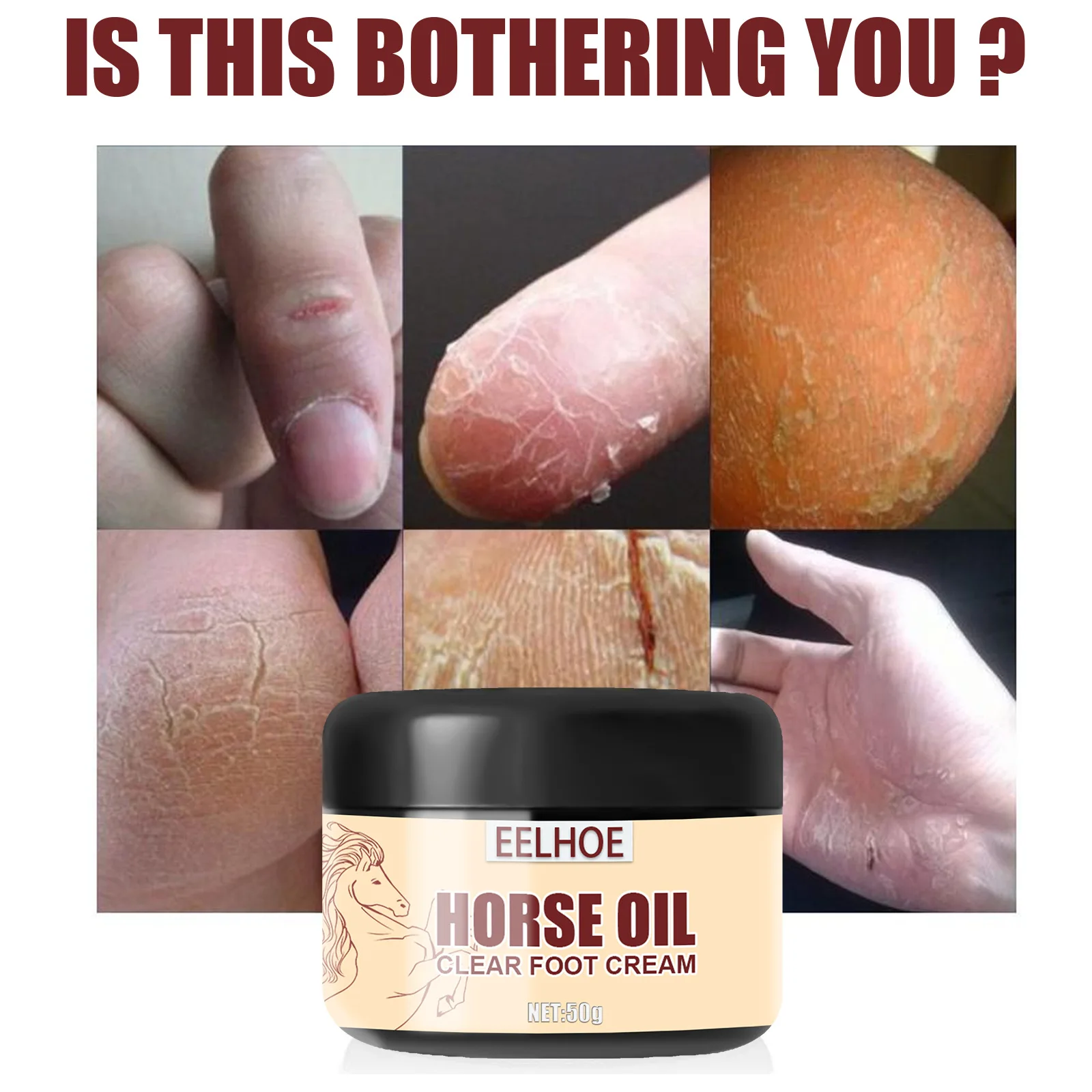 

30g Horse Oil Foot Cream Hand And Foot Moisturizing Cream Frostbite Moisturizing Antifreeze Anti-cracking Foot Care