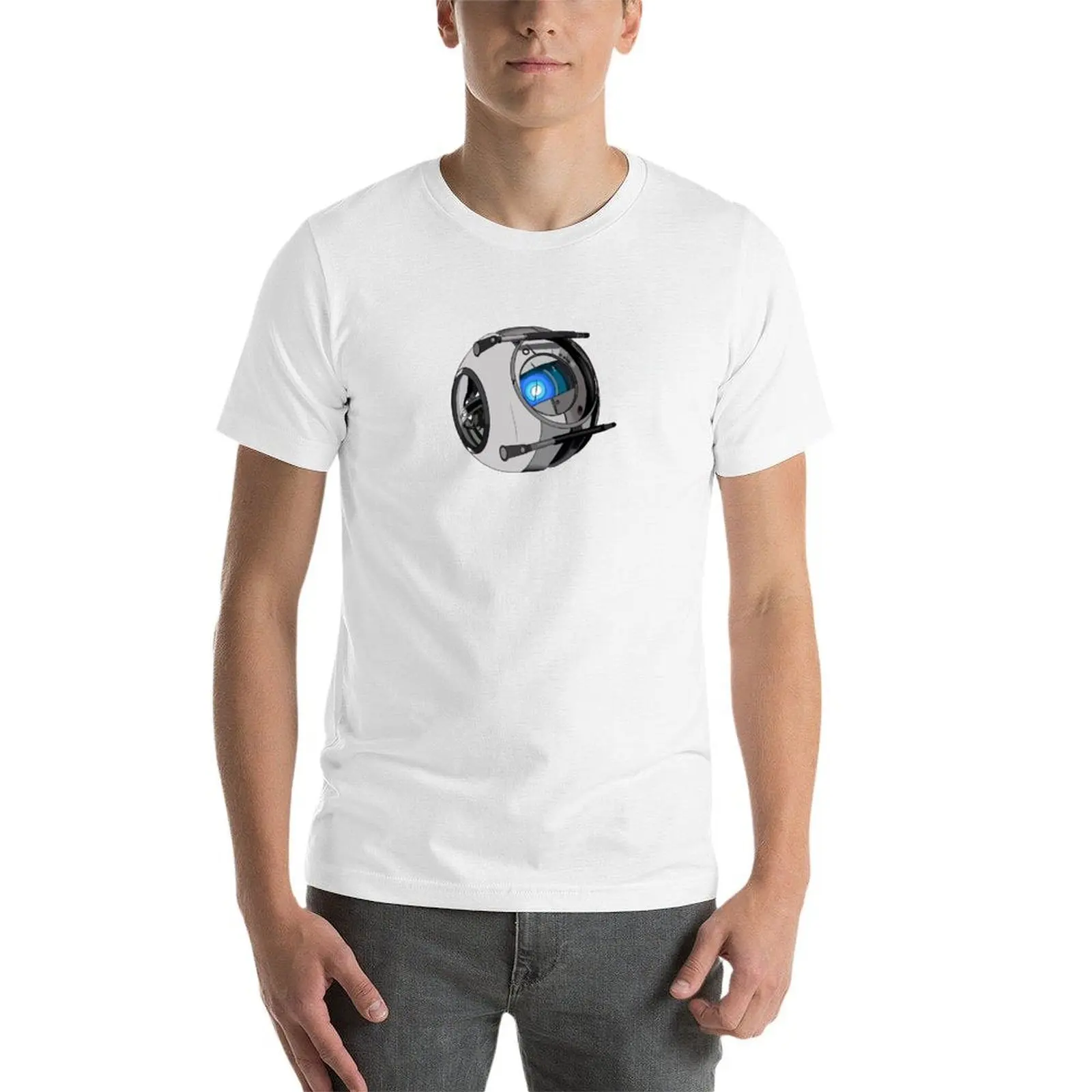 Фото Футболка Wheatley Portal 2, хлопковая футболка, 100% хлопок, мужские футболки с забавным принтом, хлопковые футболки высокого качества, футболка высокого качества №3