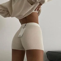 womens shorts solid color knitted shorts womens sweat shorts black white strike small bottoming cycling bike shorts 2022 male