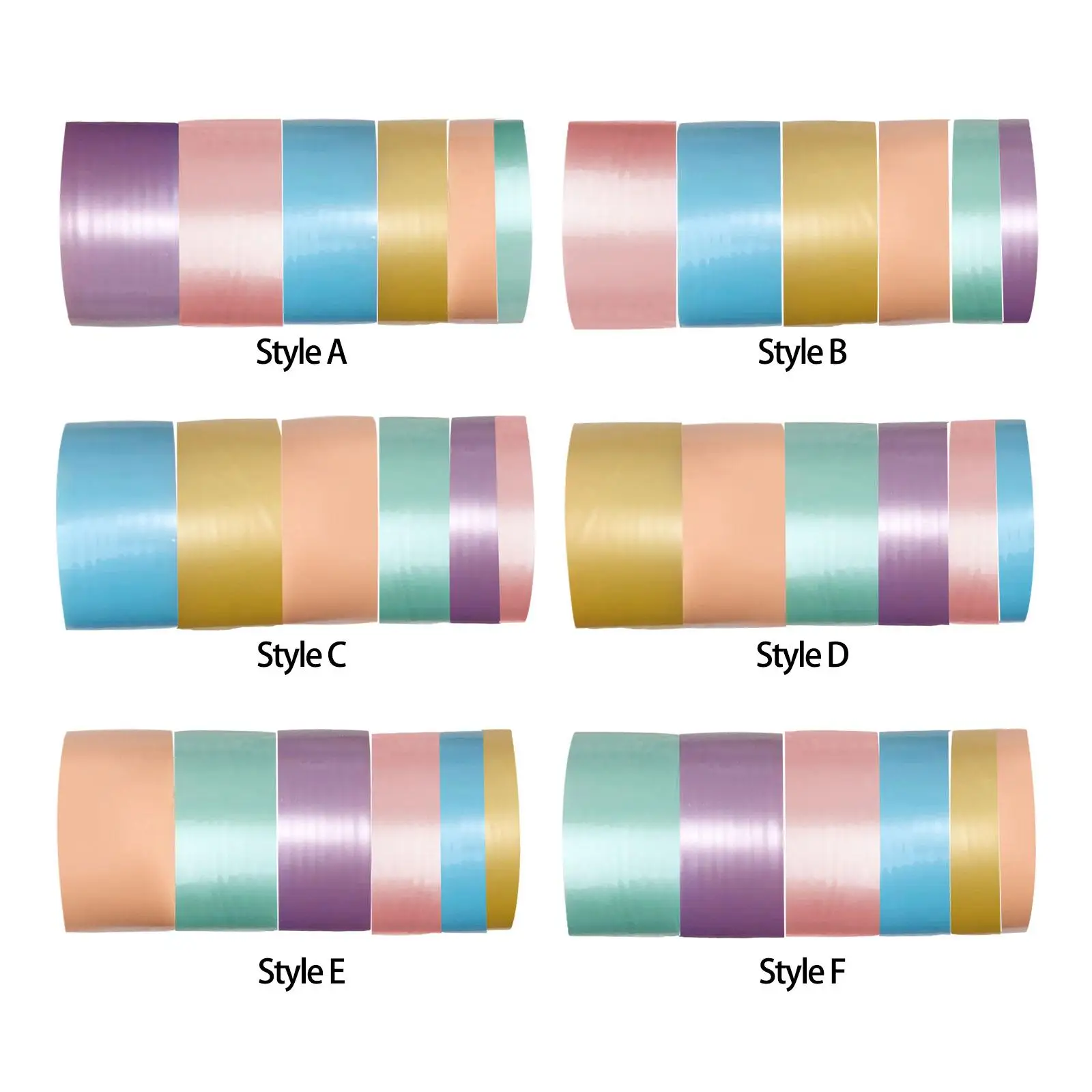 

6 шт., цветная Липкая лента для скручивания шариков