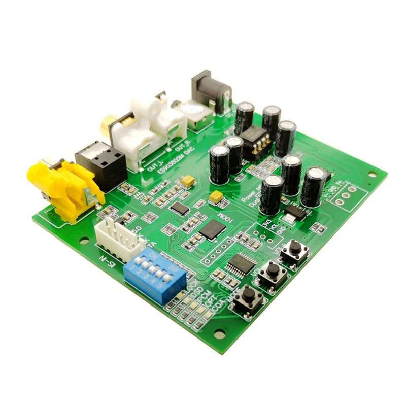 ES9038Q2M I2S IIS DSD DOP коаксиальное волокно SPDIF цифровой аудио DAC декодер плата Поддержка
