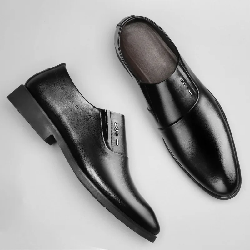

Casual Leather Shoes Men's 2022 Autumn New Business Formal Men's Leather Shoes Slip-on Leather British Wedding Shoes