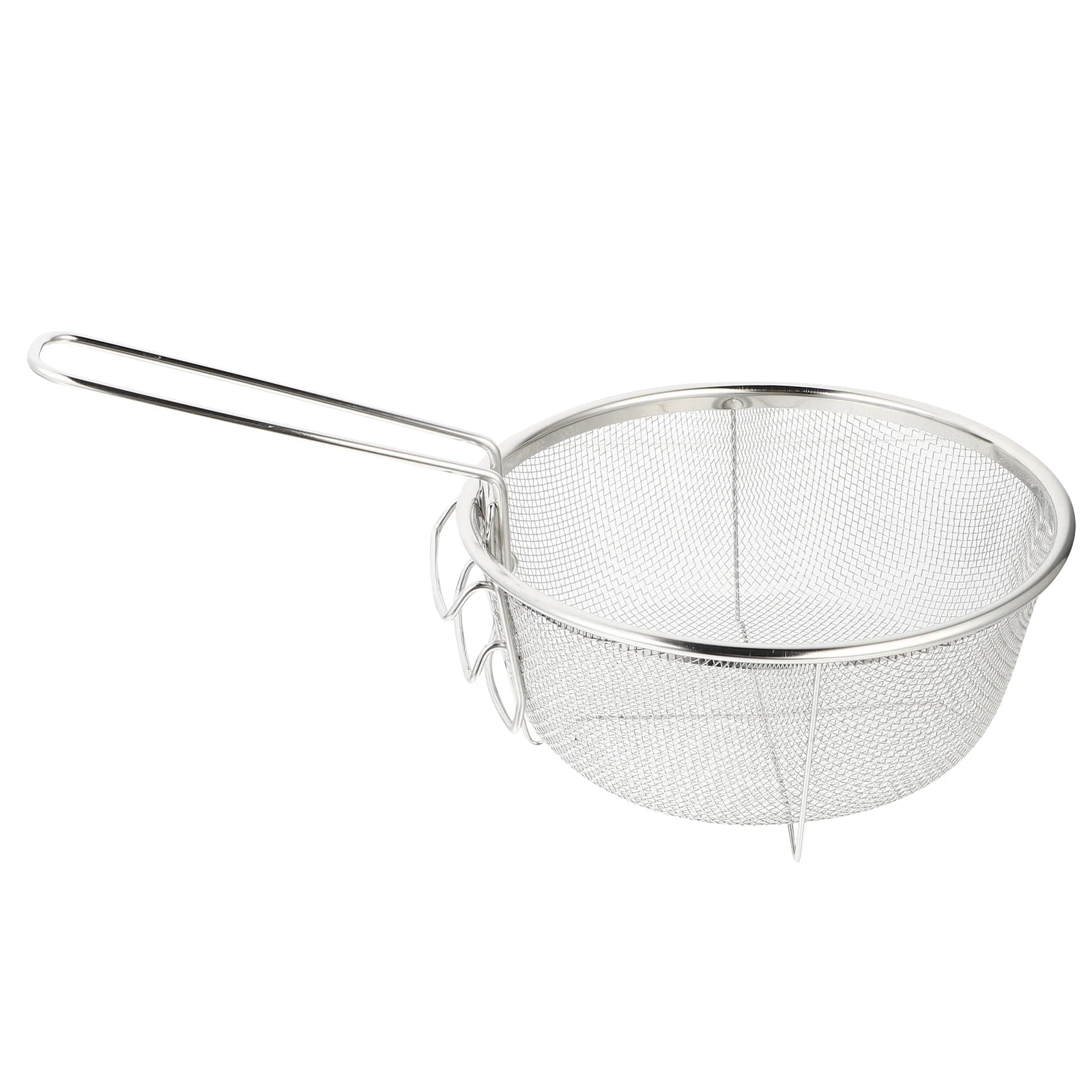 

Basket Fry Frying Strainer Fryer French Baskets Deep Mesh Wire Skimmer Food Fries Steel Handle Stainless Round Serving Colander