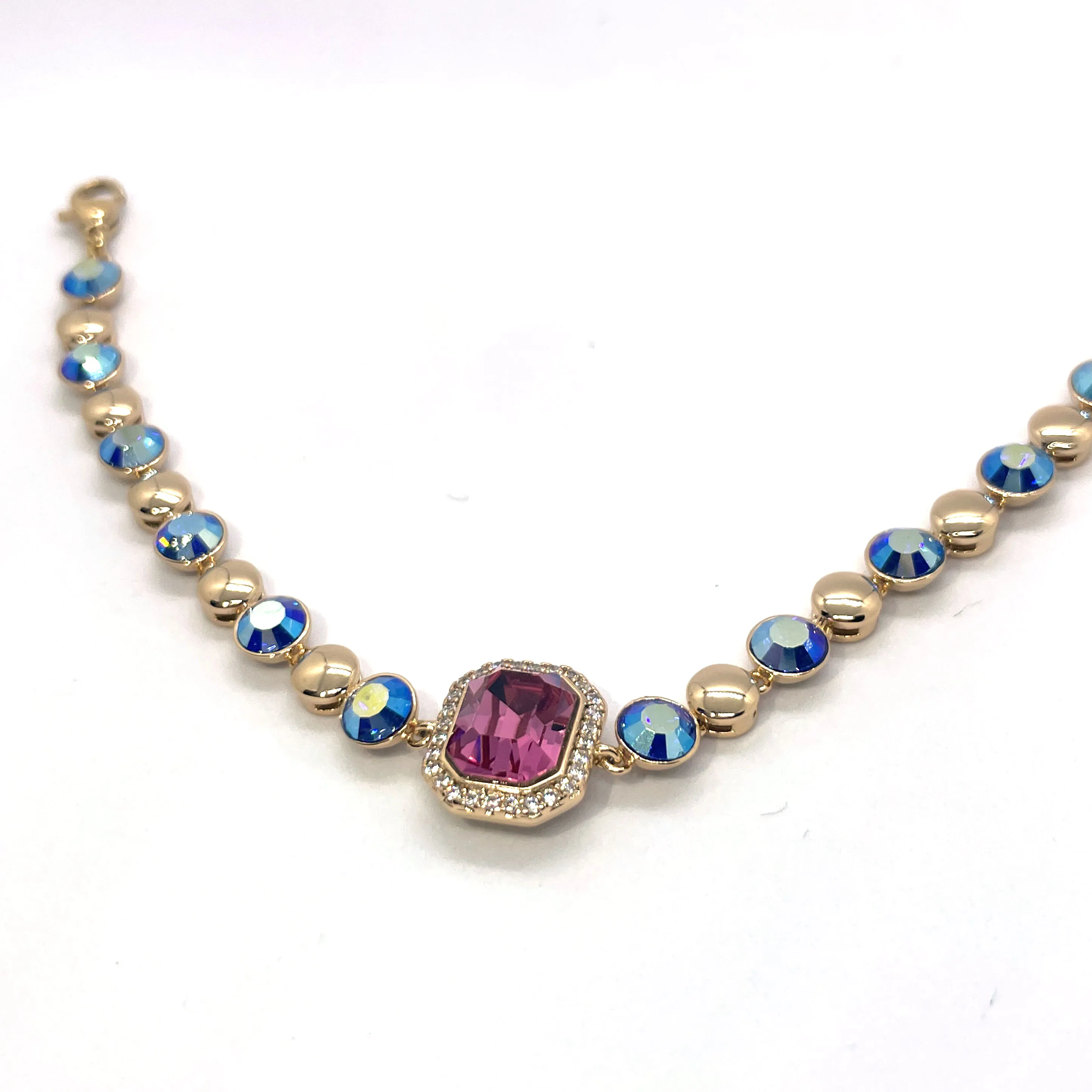 

Light Luxury Rhinestone Crystal Square Chain Bracelet Women's Fashion Temperament Multifunctional High-End Jewelry