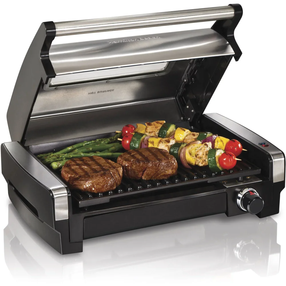 

Electric Indoor Searing Grill with Removable Plates electric skillet