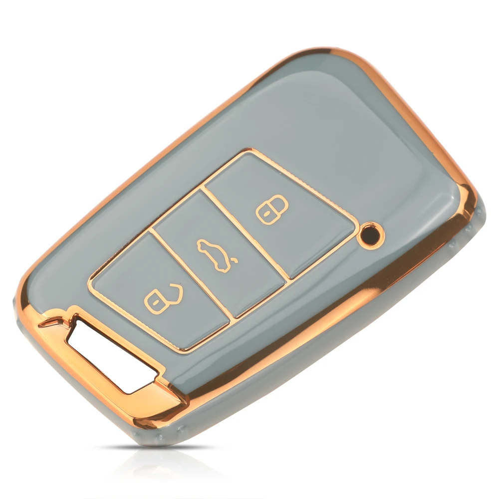 Jingyuqin Корпус Ключа Из ТПУ Для Volkswagen VW Magotan Passat B8 Skoda A7-3 Кнопки Smart Protector