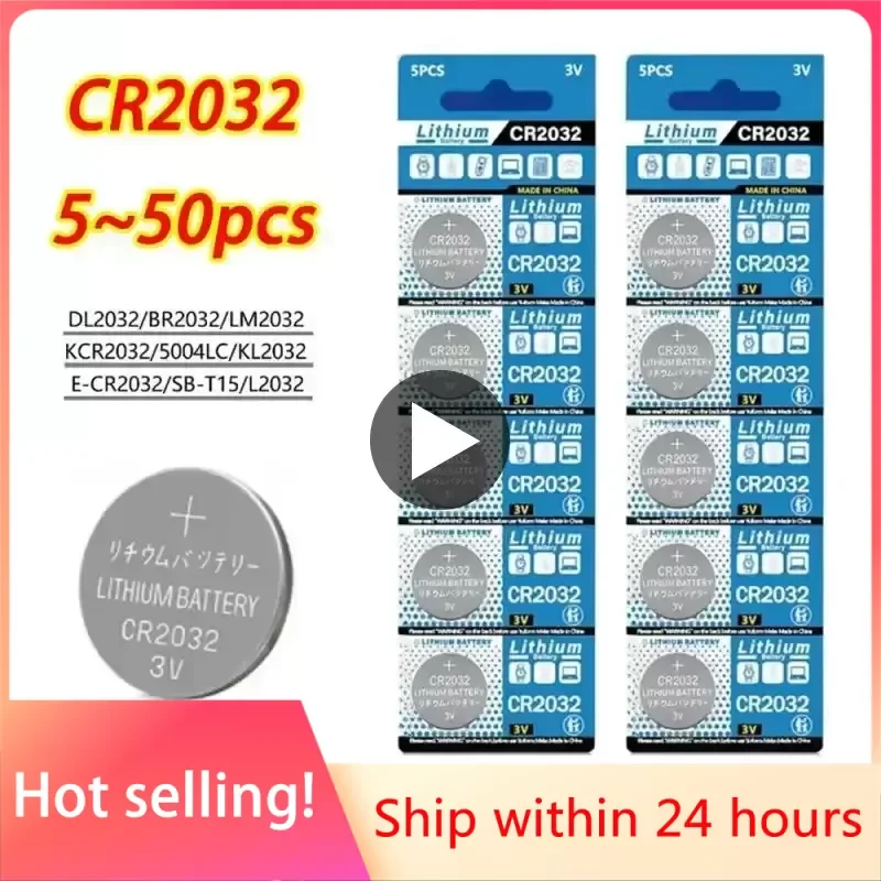 50/30/20/15/10/5 шт. CR2032 CR 2032 кнопочные батарейки 3 В 200 мАч литиевая батарея для часов