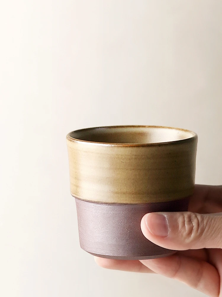 Чашка для дегустации чая ручной работы из грубой керамики маленькая чашка