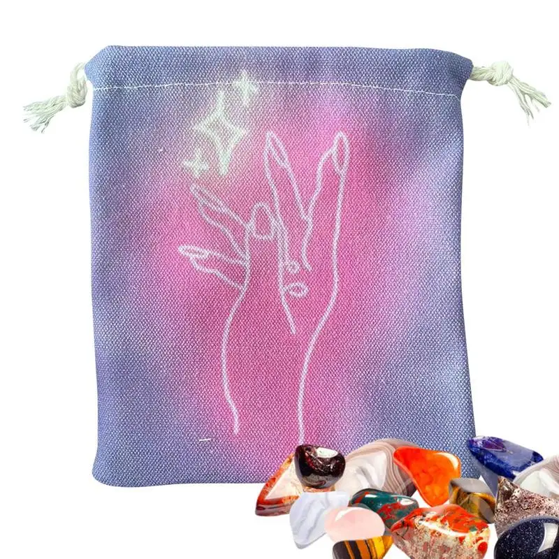 

Tarot Storage Bag 13x18cm Tarot Card Velvet Bag Fingertip Star Pattern Drawstring Tarot Bags Tarot Dice Storage Bag For Jewelry