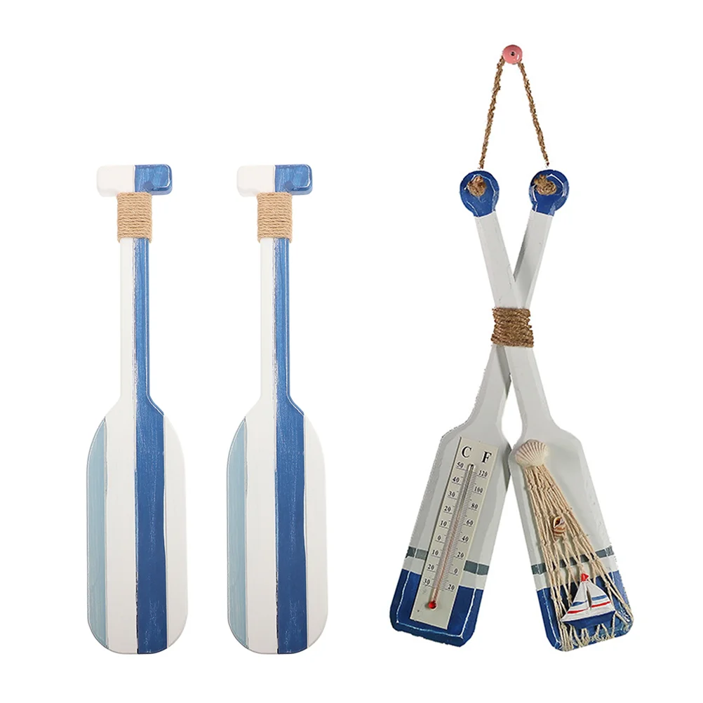 

Nautical Beach Paddle Decor Wooden Wood Wall Ornament Hanging Boat Mini Room Boys Ornaments Figure Oar Coastal Rowing Sign Ocean