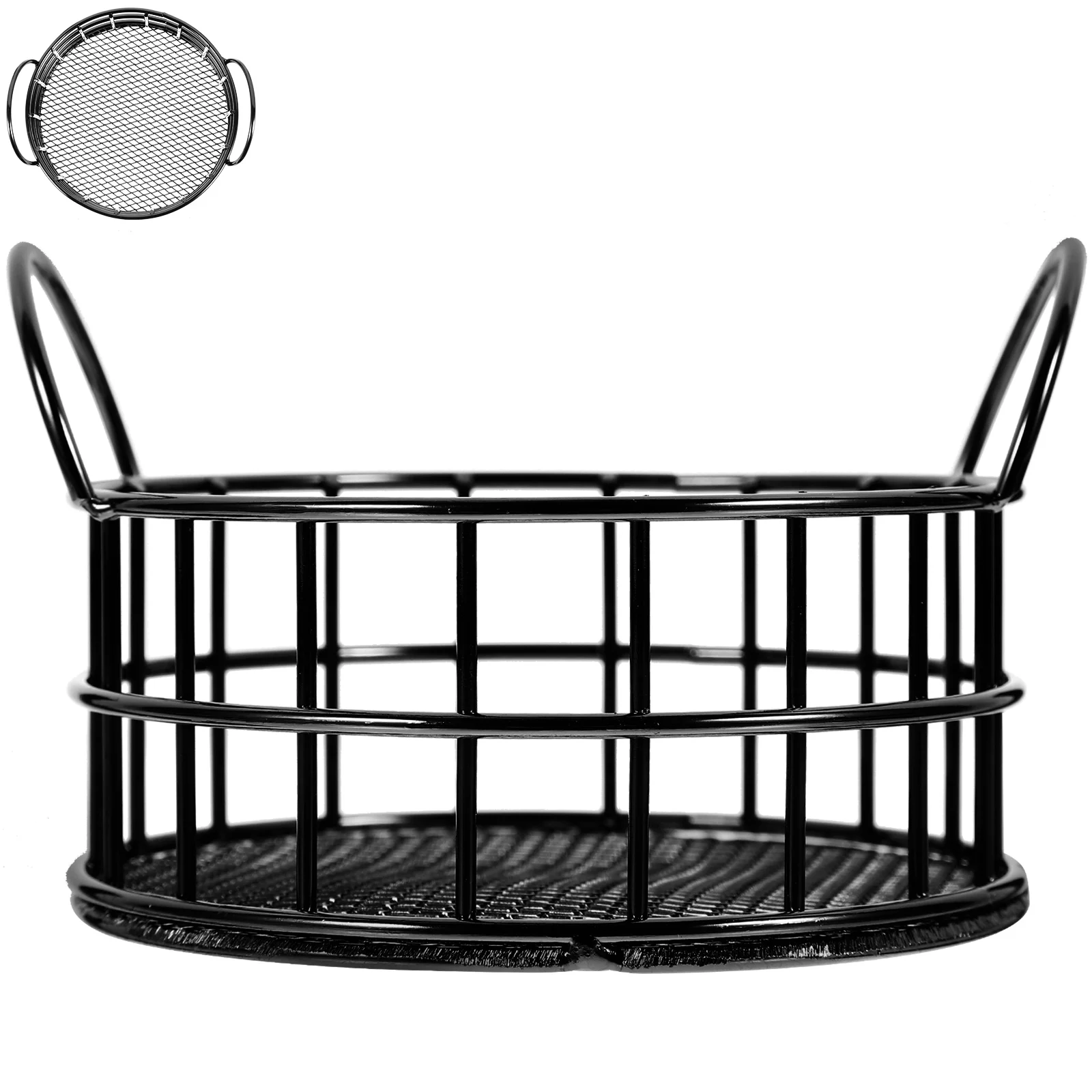 

Desk Storage Box Makeup Containers Picnic Tray Office Organizer Snacks Basket Organizing Home Wrought Iron Metal