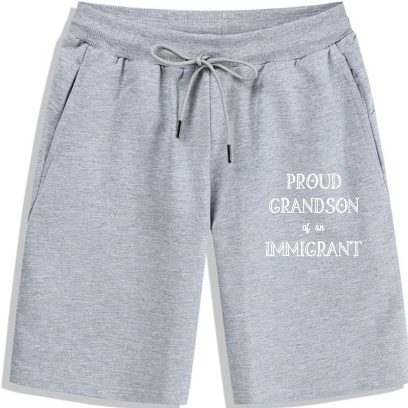 

Proud Grandson Of An Immigrant Patriotic Funky Man Cotton Shorts Shorts Simple Style Christmas Shorts