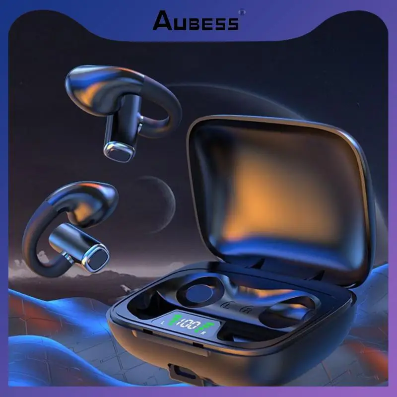 

New Bt600 Wireless bluetooth-compatible Headset Wear More Secure Clip On Earphones Lightweight Body Design V5.3 Sports Earphones