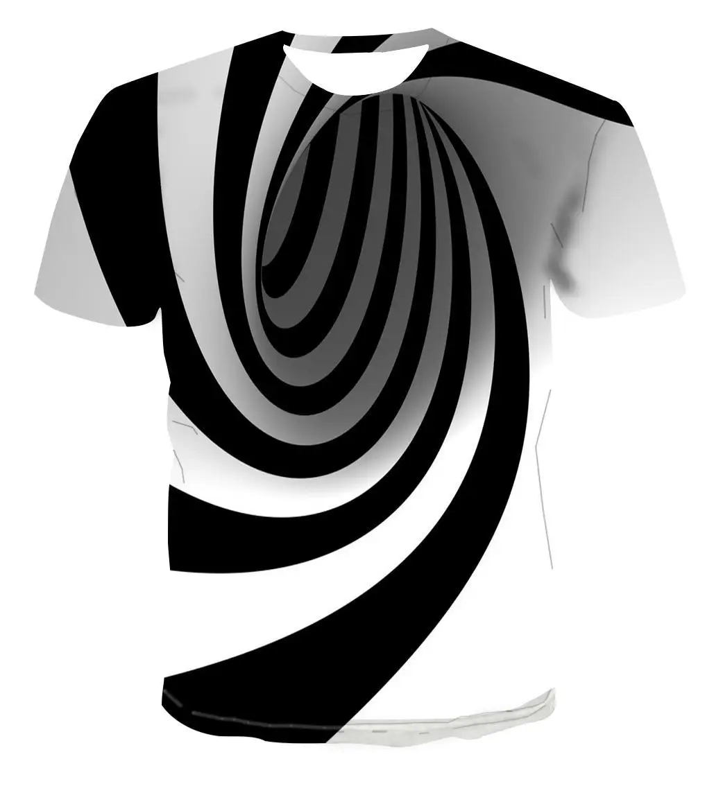 

New 3D Abstract Three-Dimensional Graphic t shirts Summer Fashion Personality Men's t-shirt Round Neck Hip Hop Funny t shirts