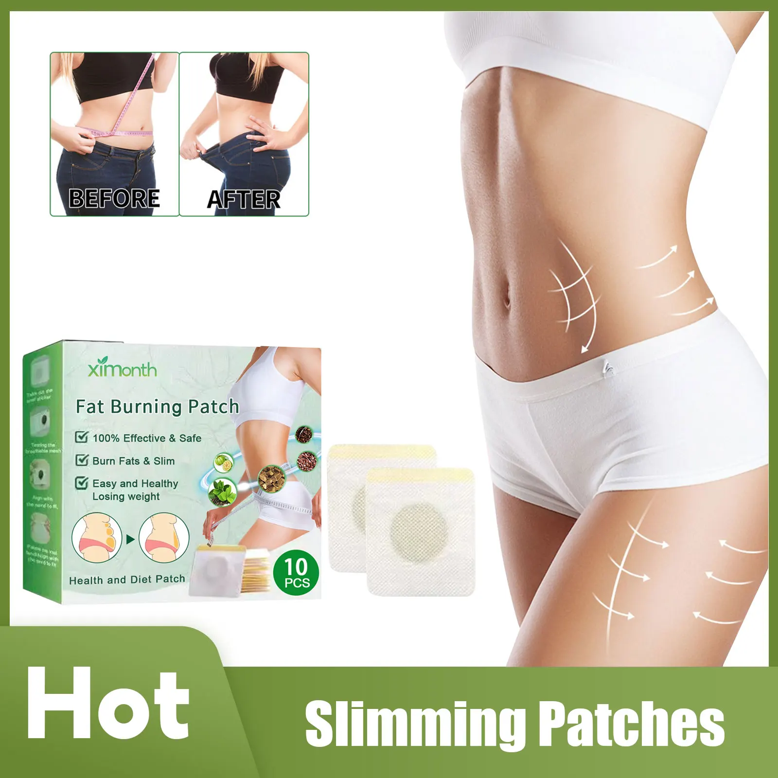 

Slimming Patches Fast Burning Fat Lose Weight Body Firming Waist Detox Belly Shaping Slim Paste Detox Abdominal Navel Sticker