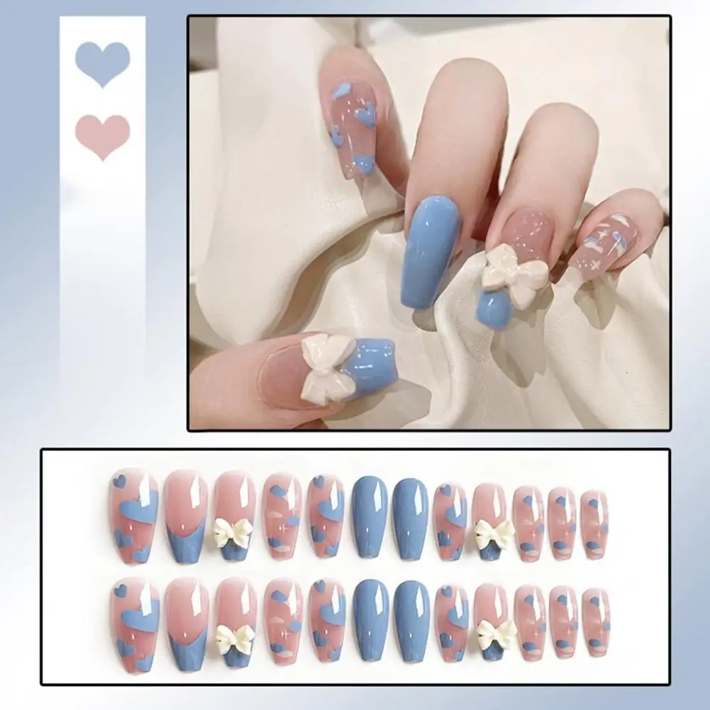 

24 шт./набор, накладные ногти с полным покрытием