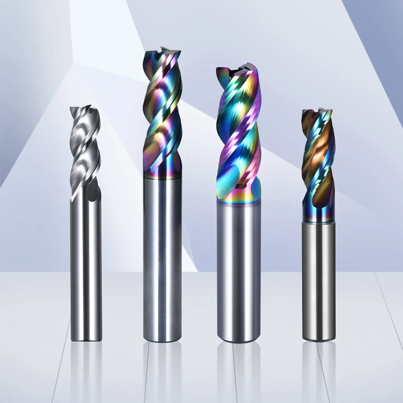 Hot Selling New U Groove High Efficiency Colorful Wave Flute Aluminum Milling Cutter For CNC Machine Tools
