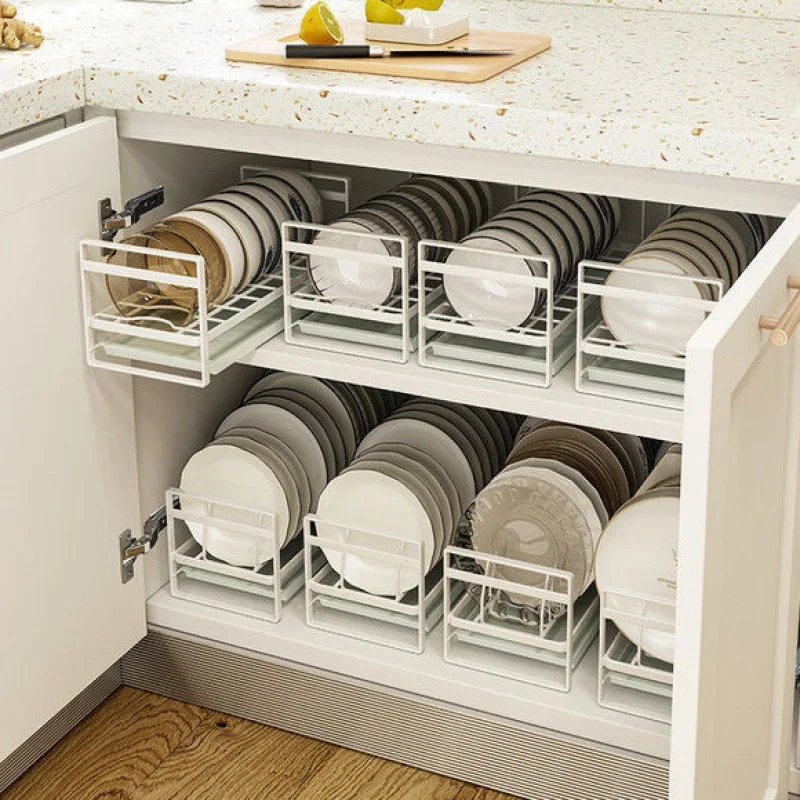 

Bowl and Plate Storage Dish Rack Cabinet Small Cabinet Built-in Rack Sink Drain Single-layer Pot Cover Frame Kitchen Accessories