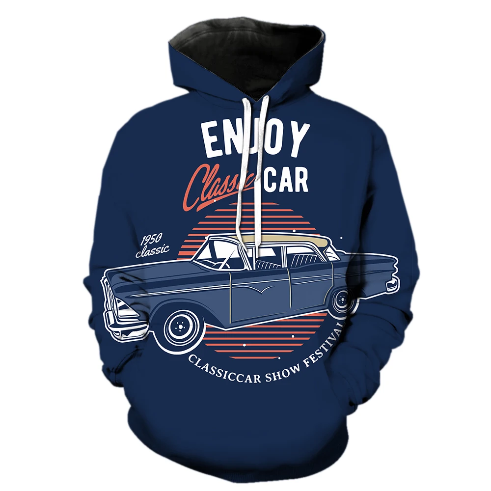

Vintage Cartoon Car Men's Hoodies Spring 3D Printed Oversized Funny 2022 Hot Sale Sweatshirts Fashion Cool Tops Hip Hop Pullover