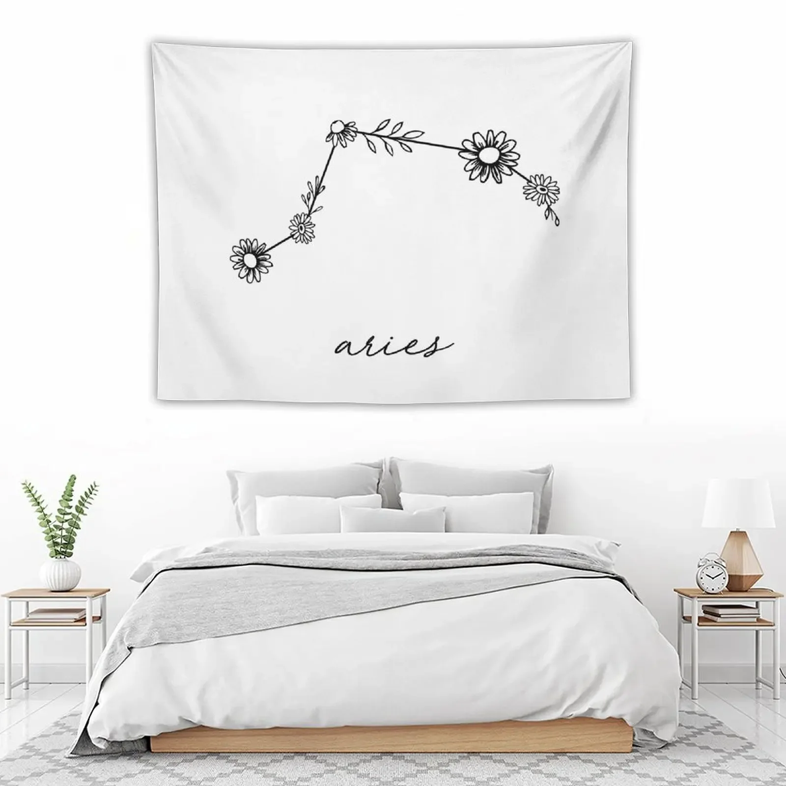 Овен Зодиак Дикий Цветок Созвездие Гобелен Дизайн Комнаты Декор Украшение
