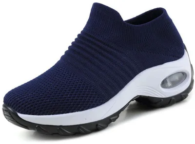 Women Shoes Sneakers Running Shoes New Mesh Breathable Mix Colors Platform Slip-On Female Sports Shoes female