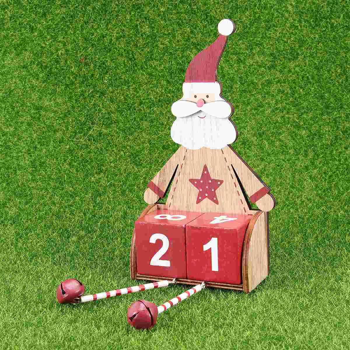 

1PC Countdown Ornament Reusable Novel Christmas Ornaments Desktop Decor Supplies Countdown Calendar for Shop