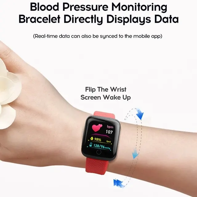 116plus Smart Watch: Waterproof Fitness Tracker with Blood Pressure and Heart Rate Monitoring for Android & iOS 3