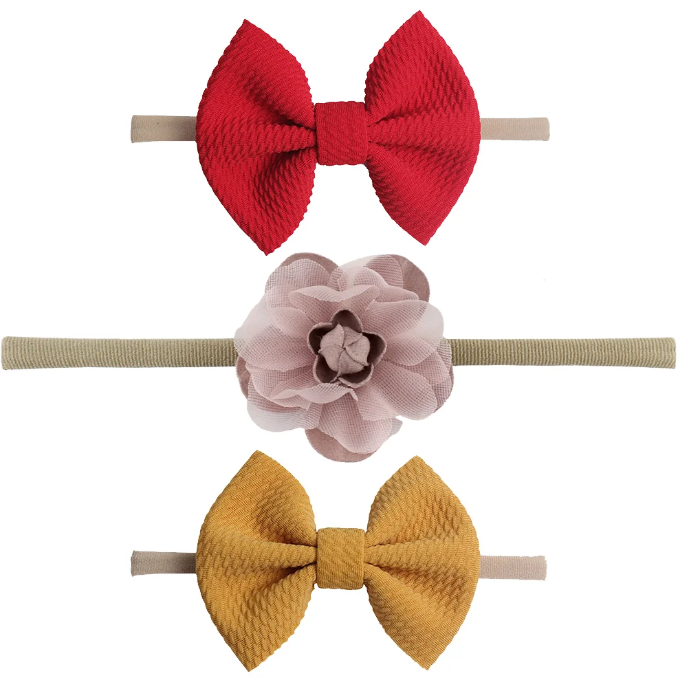 

3 Pcs Girl Scrunchies Baby Headbands Turban Knotted Scarf Cute Infant Headbands Elastic Headwrap Newborn Headdress Accessories