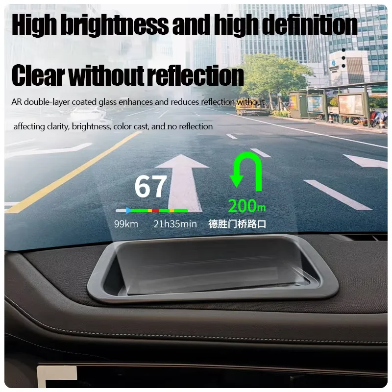 Фото Для Mercedes Benz Smart 3 2023 2024 2025 Smart #3 Car HUD Head Display Защитные чехлы Неотражающие HUD Защита Пылезащитный №5
