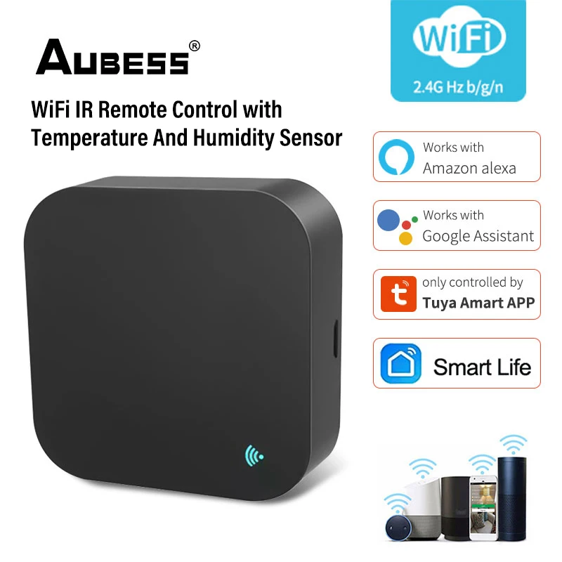 

Смарт-контроллер Tuya/Smart Life с Wi-Fi и ИК-датчиком температуры и влажности