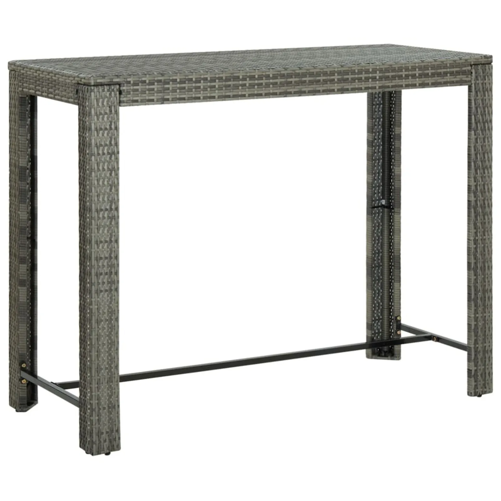 

Garden Bar Table Gray 55.3"x23.8"x43.5" Poly Rattan