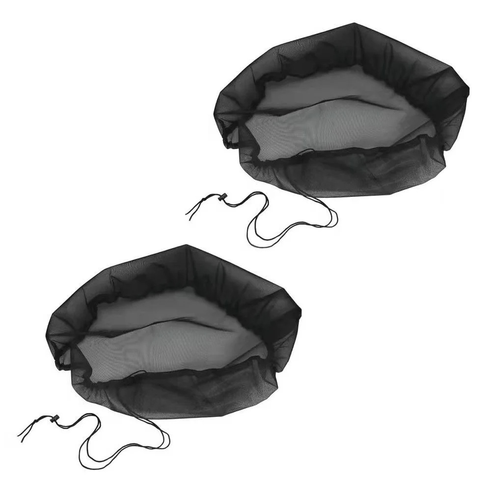 

2 Pcs Protective Case Garden Rain Bucket Cover Insect-proof Durable Polyester Black Filter Net Water Tank